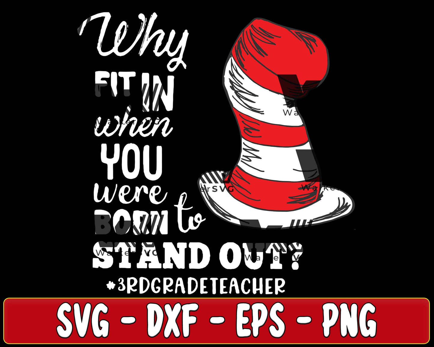 2 Why fit in when you were born to stand out SVG, EPS, PNG, DXF , cricut , file cut, for Cricut, Silhouette , digital download, Instant Download