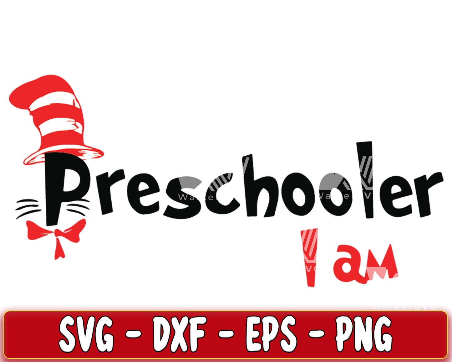 preschooler i am SVG, EPS, PNG, DXF , cricut , file cut, for Cricut, Silhouette , digital download, Instant Download