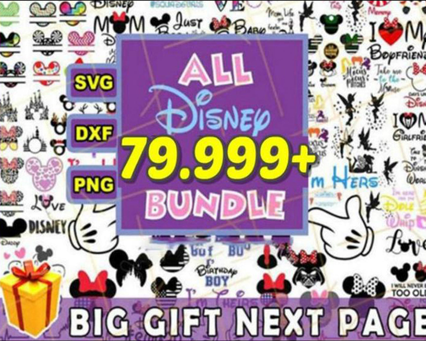 79.999+ file Disney bundle svg, Disney svg,dxf,png,eps, cricut , file cut , Silhouette, Digital Dowload