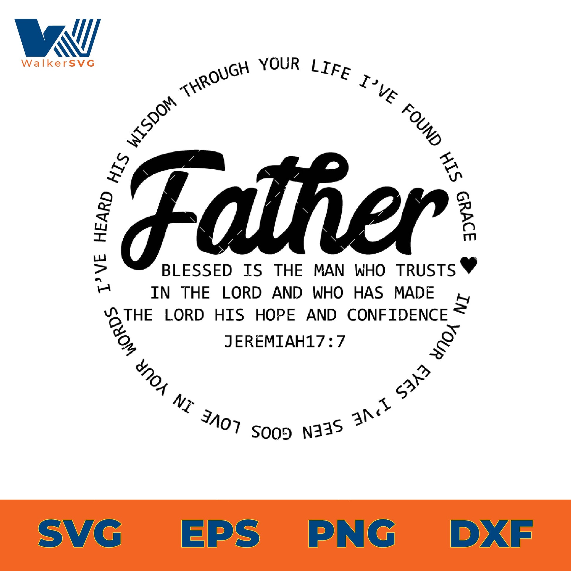 Father Blessed Is The Man Who Trusts SVG