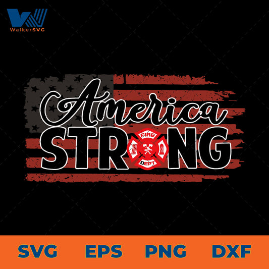 America Strong, Back The Red SVG