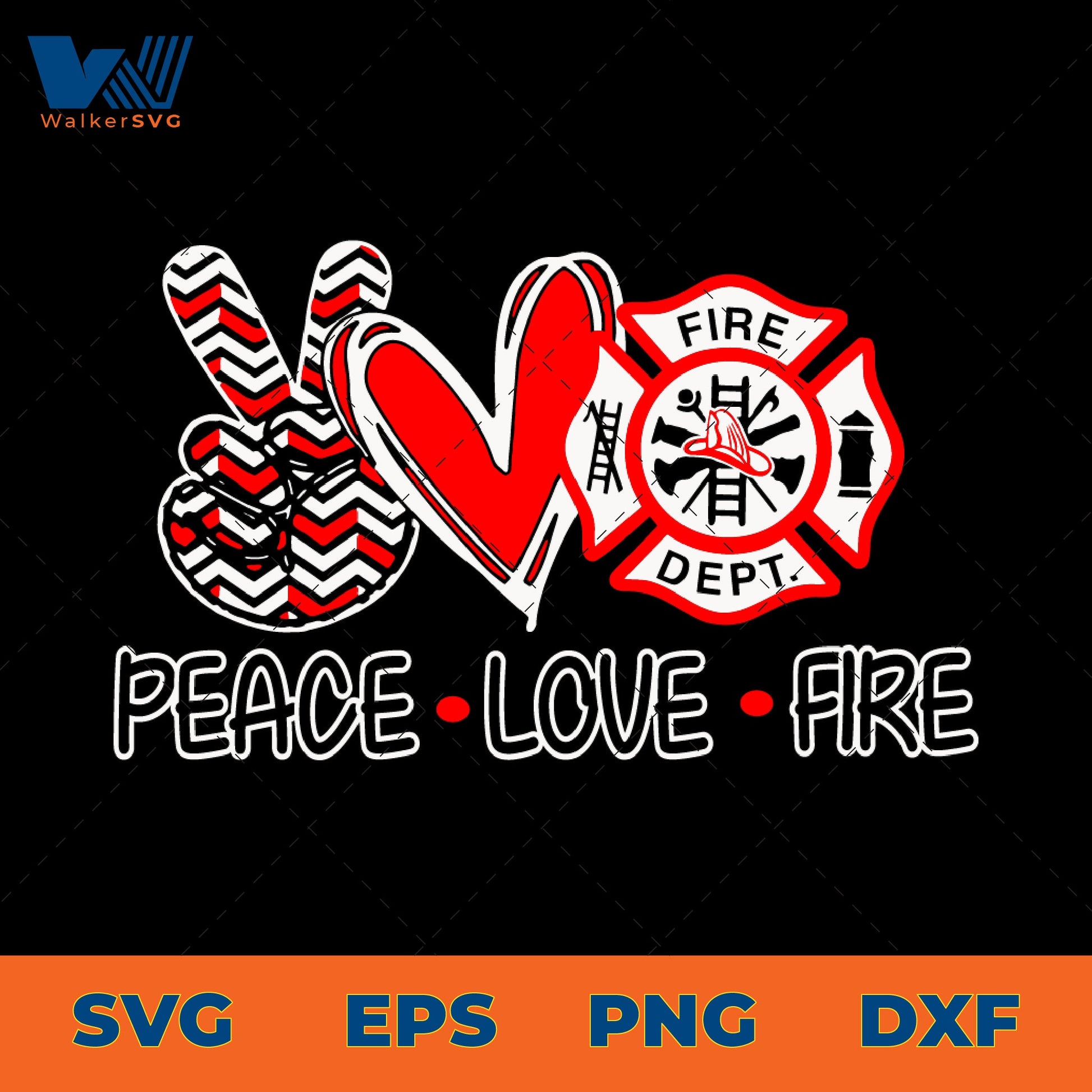 Peace Lofe Fire SVG