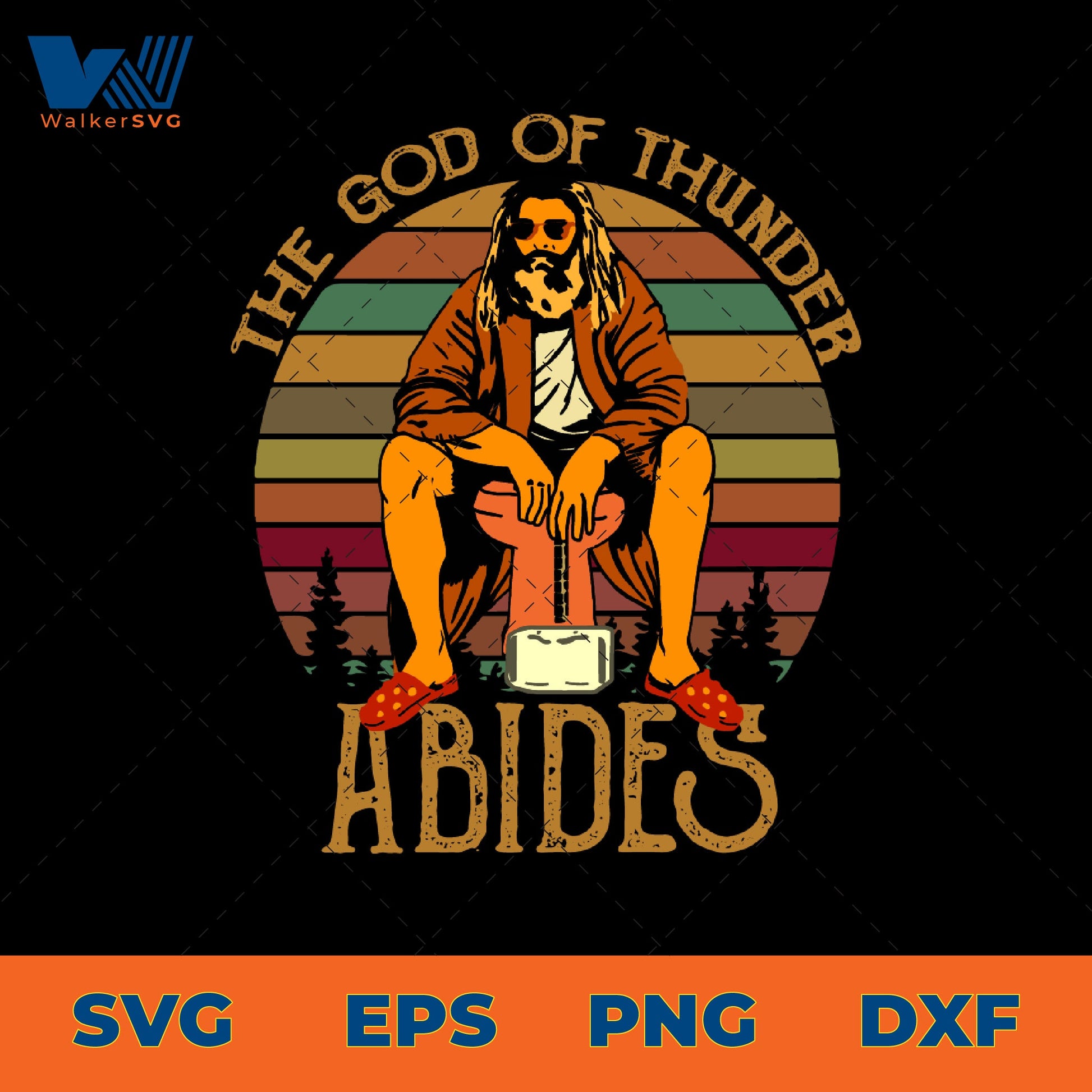 Abides, The God Of Thunder SVG