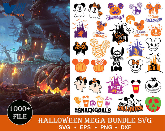 Halloween  SVG Bundle - 1000+ files Halloween SVG, EPS, PNG, DXF for Cricut, Silhouette