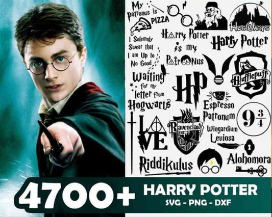 Harry Potter SVG Bundle - 5000+ files Harry Potter SVG, EPS, PNG, DXF , File cut , for Cricut, Silhouette , Digital download, Instant Download