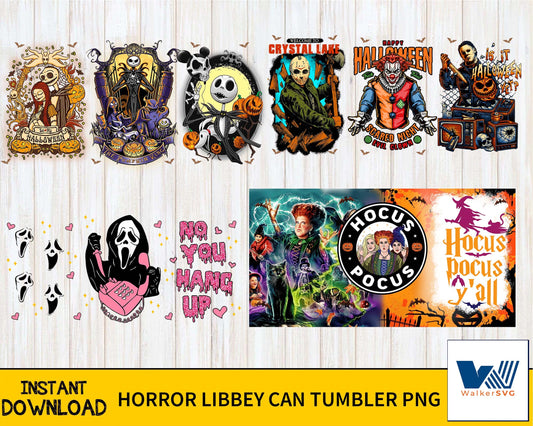 Huge Horror Designs Tumbler Bundle PNG , Horror Libbey Can tumbler PNG , 20oz tumbler wrap, Full Tumbler Wrap, Digital Instant Download ,Sublimation Tumbler bundle, 20oz skinny Tumbler Bundle