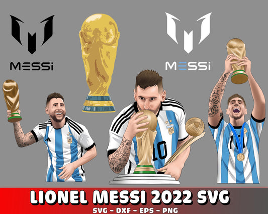 Lionel Messi SVG Bundle, Messi SVG, Lionel Messi World Cup 2022 SVG SVG DXF PNG EPS , cricut , file cut , Silhouette, digital download, Instant Download