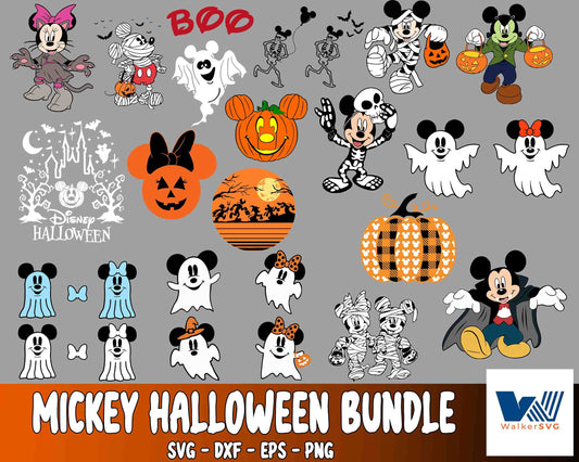 Mickey halloween bundle SVG , Mickey halloween bundle svg, file cut , for Cricut,  Silhouette , digital download