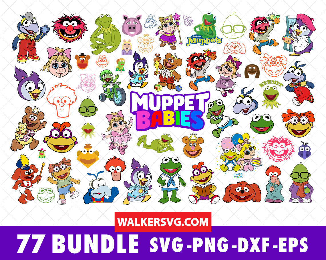 Muppets Babies SVG Bundle - 315+ files Muppets Babies SVG, EPS, PNG, DXF for Cricut, Silhouette