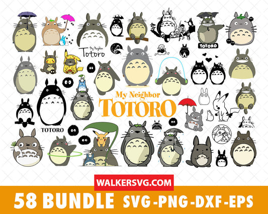 My Neighbor Totoro SVG Bundle - 235+ files My Neighbor Totoro SVG, EPS, PNG, DXF for Cricut, Silhouette