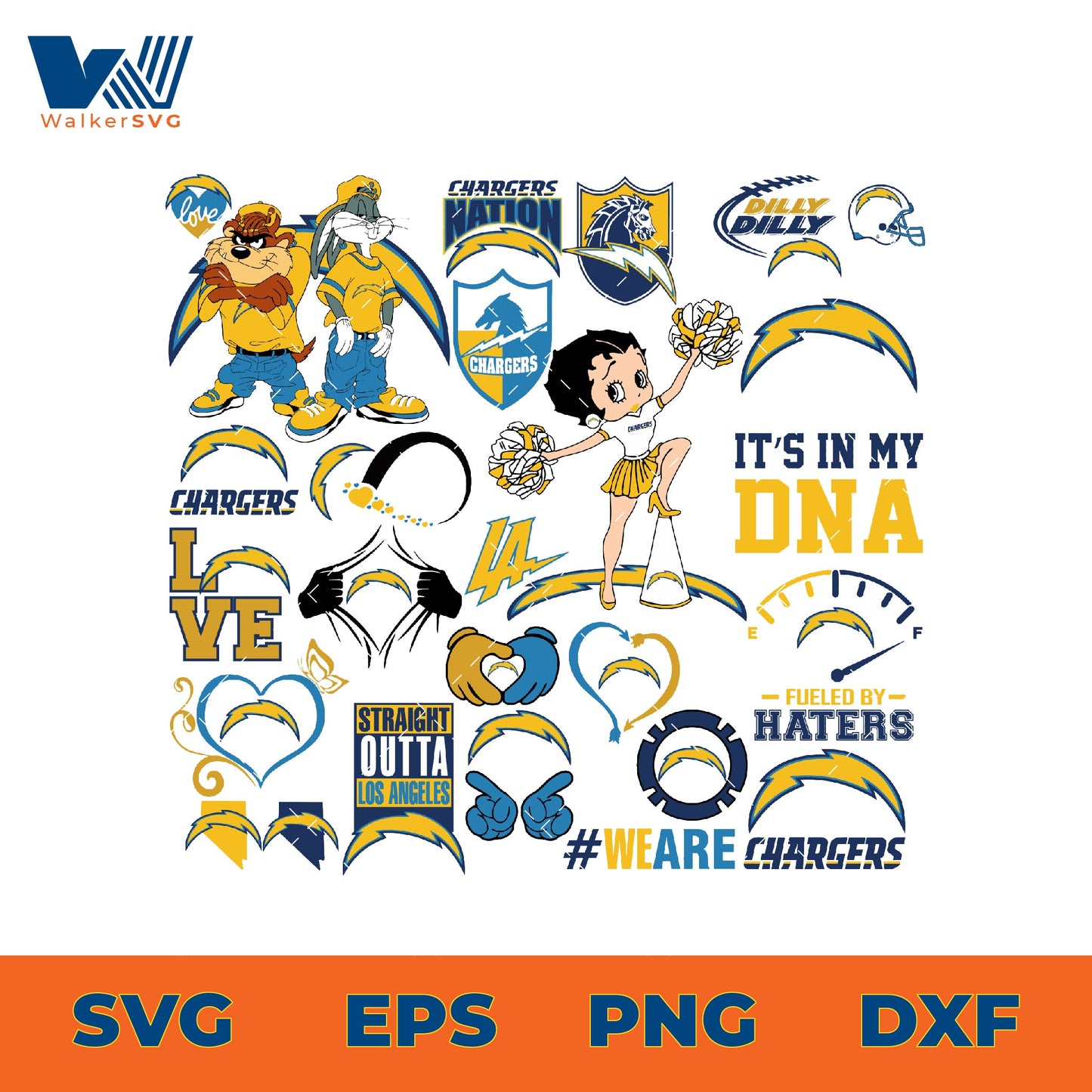 Los Angeles Chargers SVG Bundle