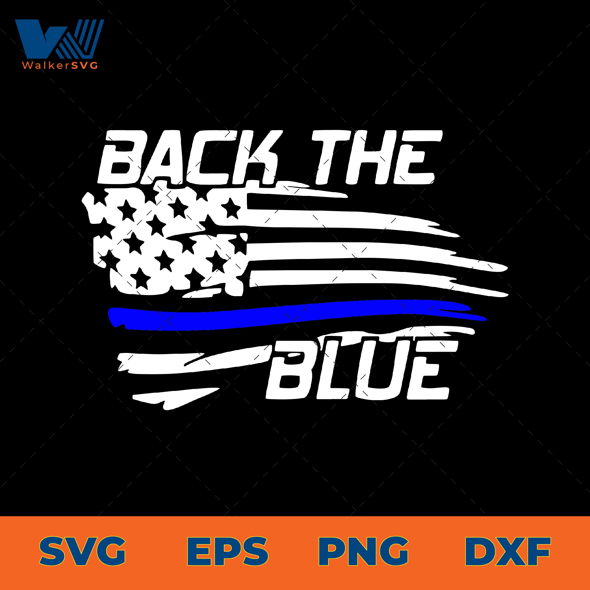 Back The Blue Flag SVG – Zerosvg