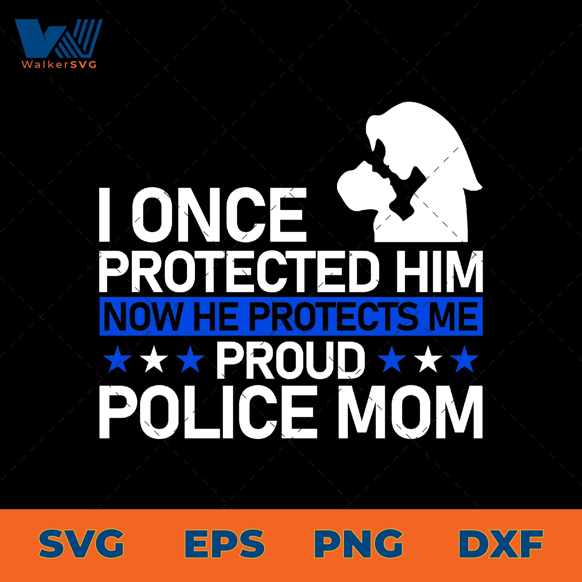 I Once Protected Him Now He Protects Me, Proud Police Mom SVG