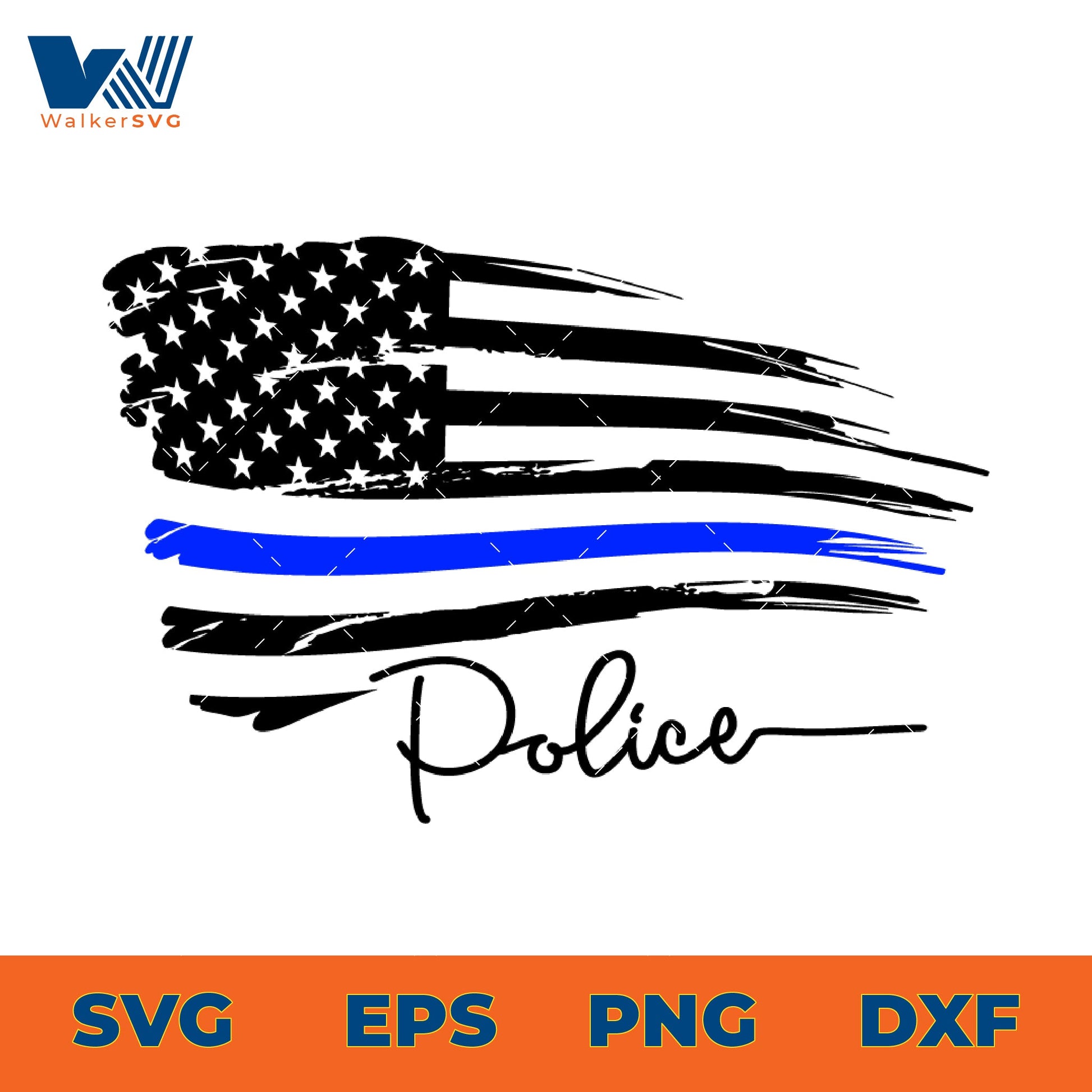 Police Flag SVG