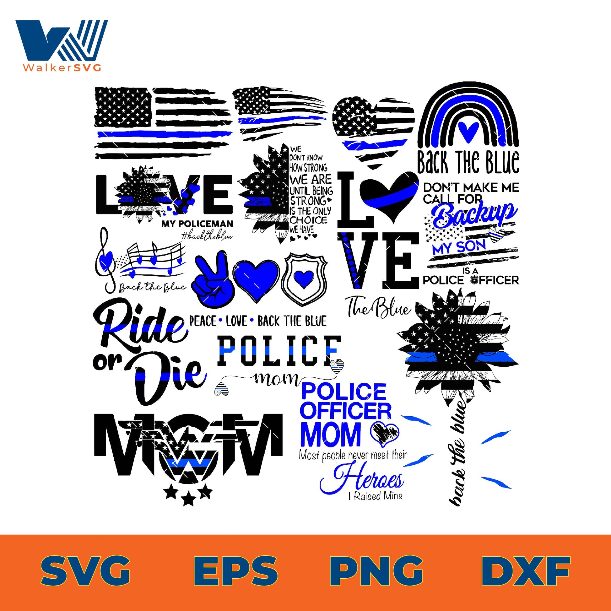 Back The Blue, Police SVG Bundle