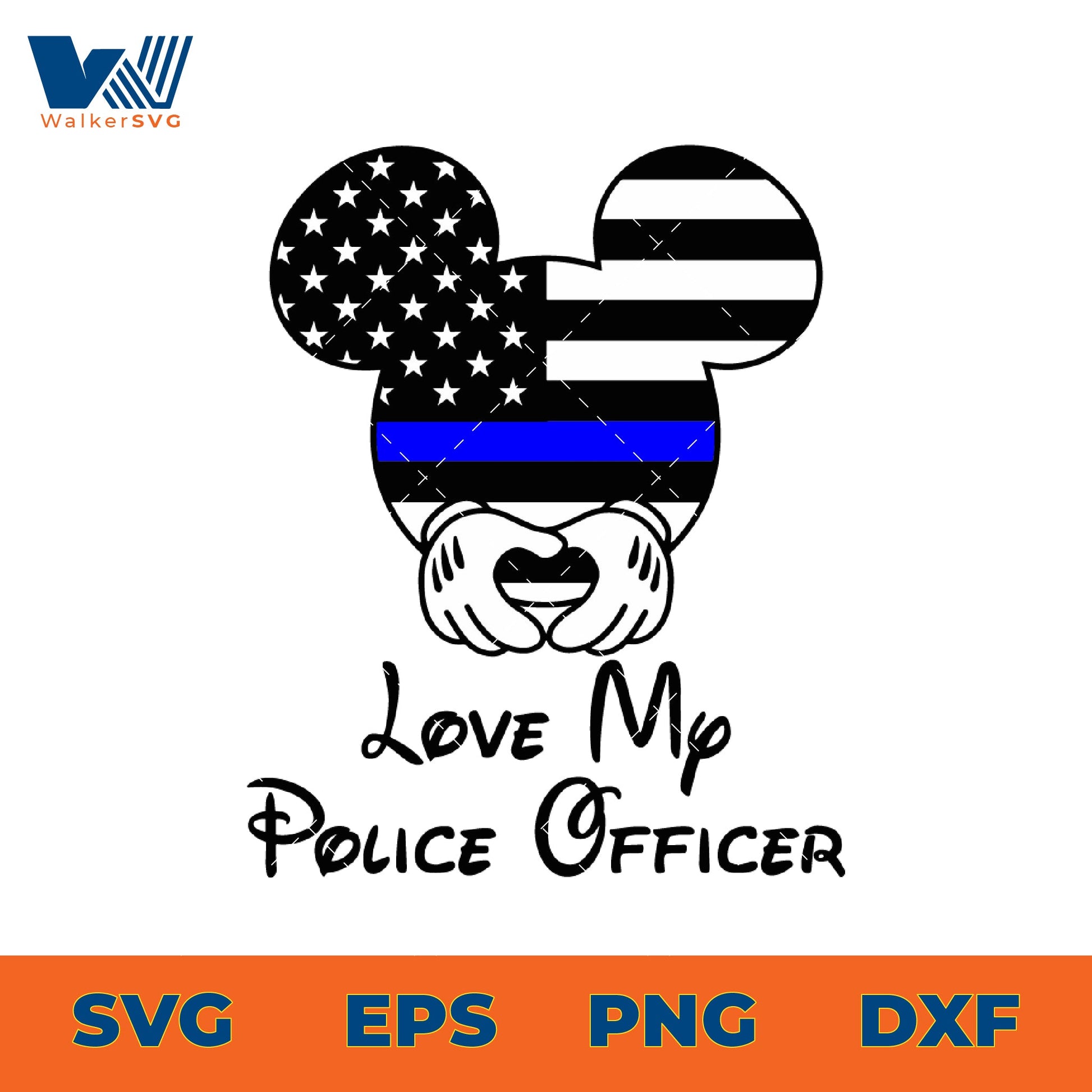 Mickey Mouse Police, Love My Police Officer SVG