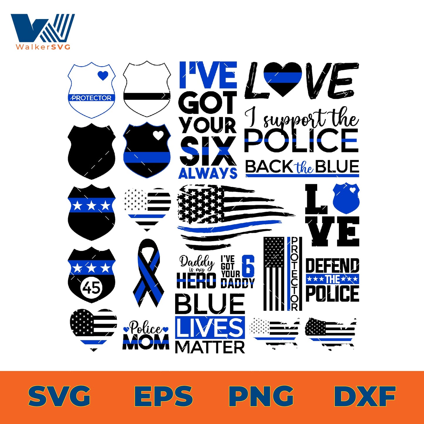 Back The Blue, Police SVG Bundle