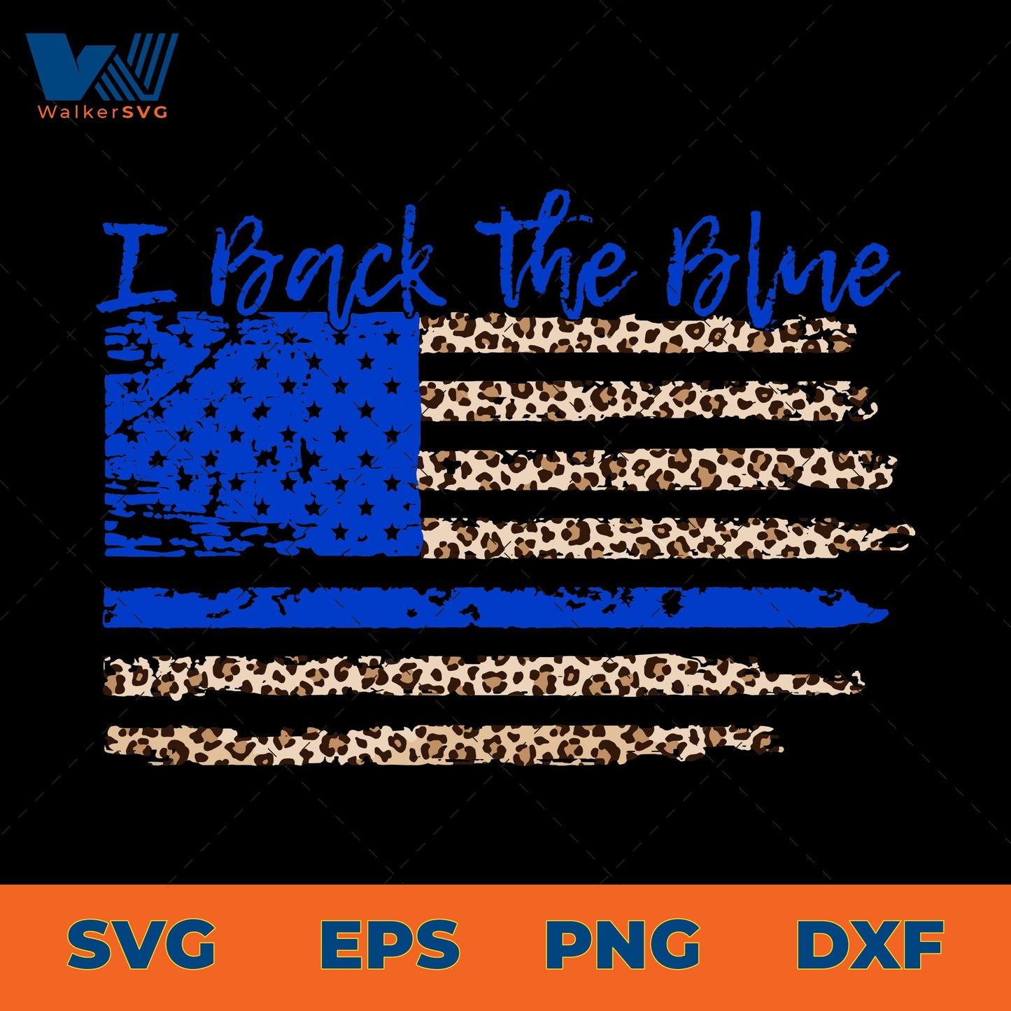 I Back The Blue Flag SVG