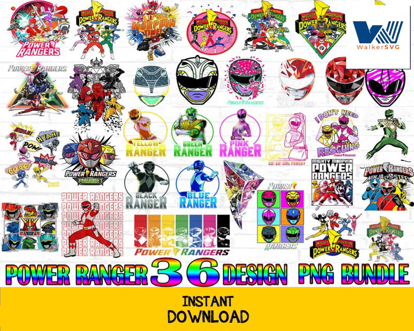 Power Rangers png , 36+ file bundle Power Rangers png , Printable Digital Graphics , submilation , digital download