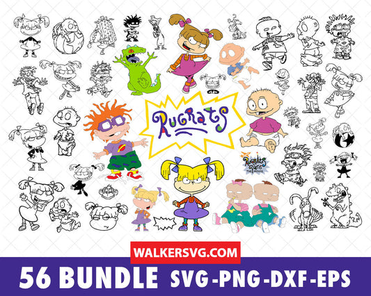 Rugrats SVG Bundle 2.0 - 225+ files Rugrats SVG, EPS, PNG, DXF for Cricut, Silhouette