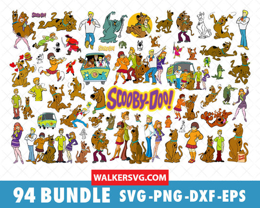 Scooby Doo SVG Bundle - 375+ files Scooby Doo SVG, EPS, PNG, DXF for Cricut, Silhouette