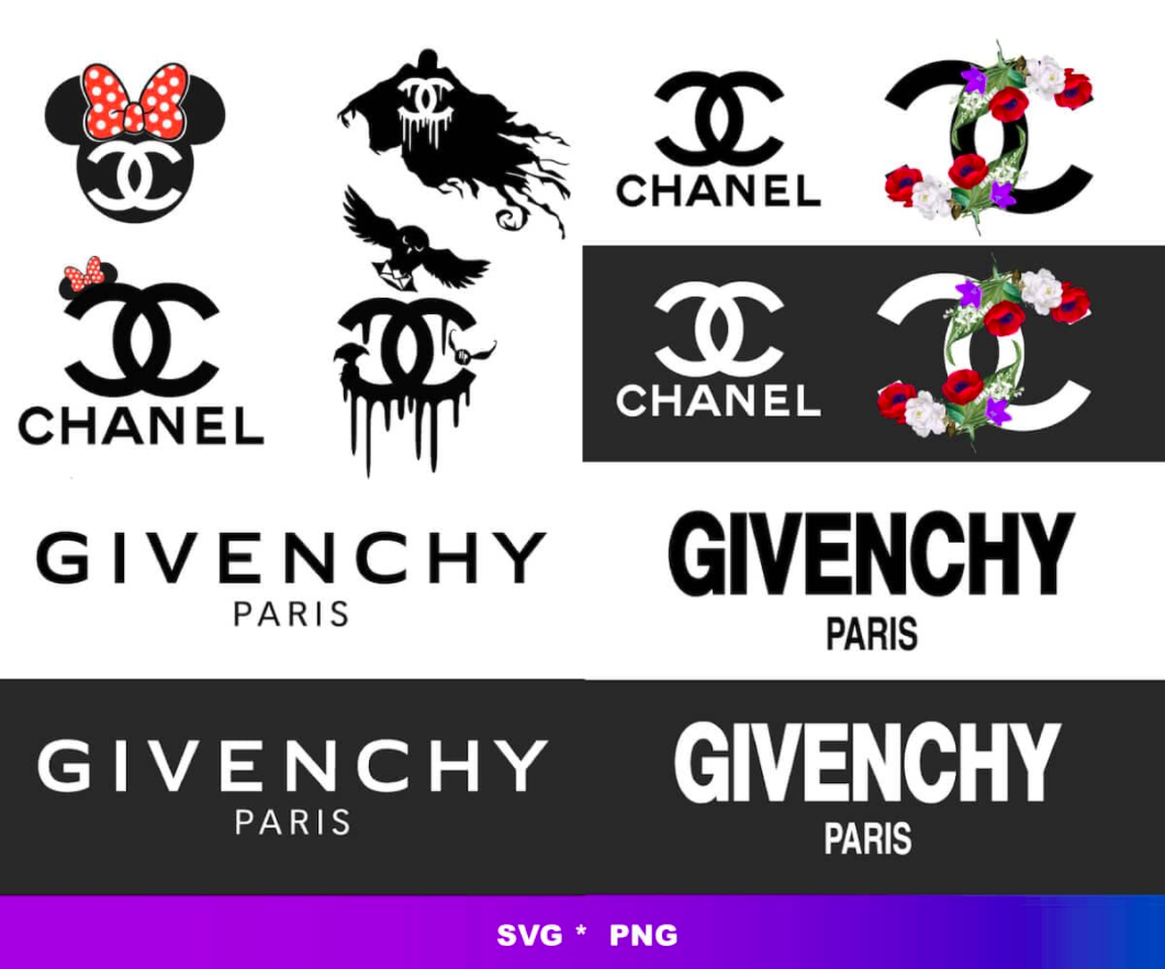 Fashion Brands SVG Bundle - 150+ files Fashion Brands SVG, PNG for Cricut, Silhouette