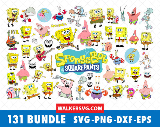 Spongebob SVG Bundle 2.0 - 530+ files Spongebob SVG, EPS, PNG, DXF for Cricut, Silhouette