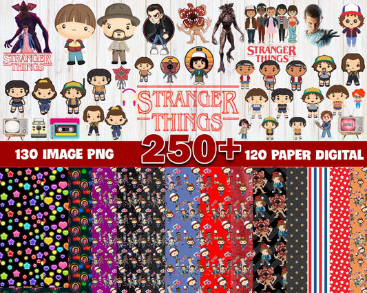 Stranger Things PNG ,250+ file Mega Bundle Stranger Things  png,   Vector file , Silhouette ,Digital Dowload