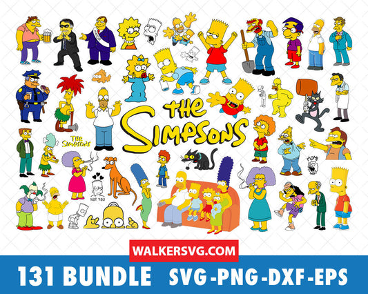 The Simpsons SVG Bundle - 530+ files The Simpsons SVG, EPS, PNG, DXF for Cricut, Silhouette