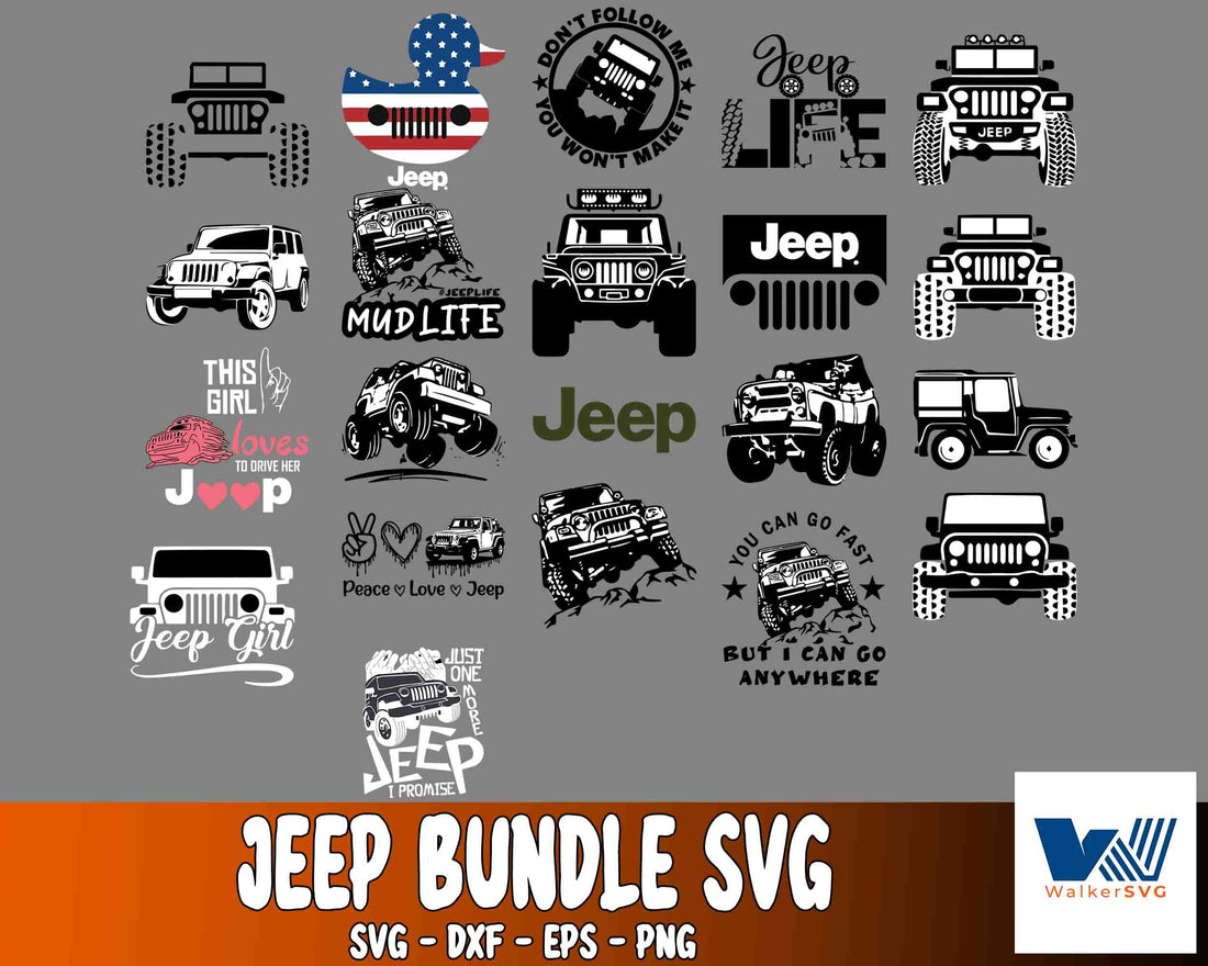 bundle jeep SVG ,jeep svg, file cut , for Cricut, Silhouette , digital ...