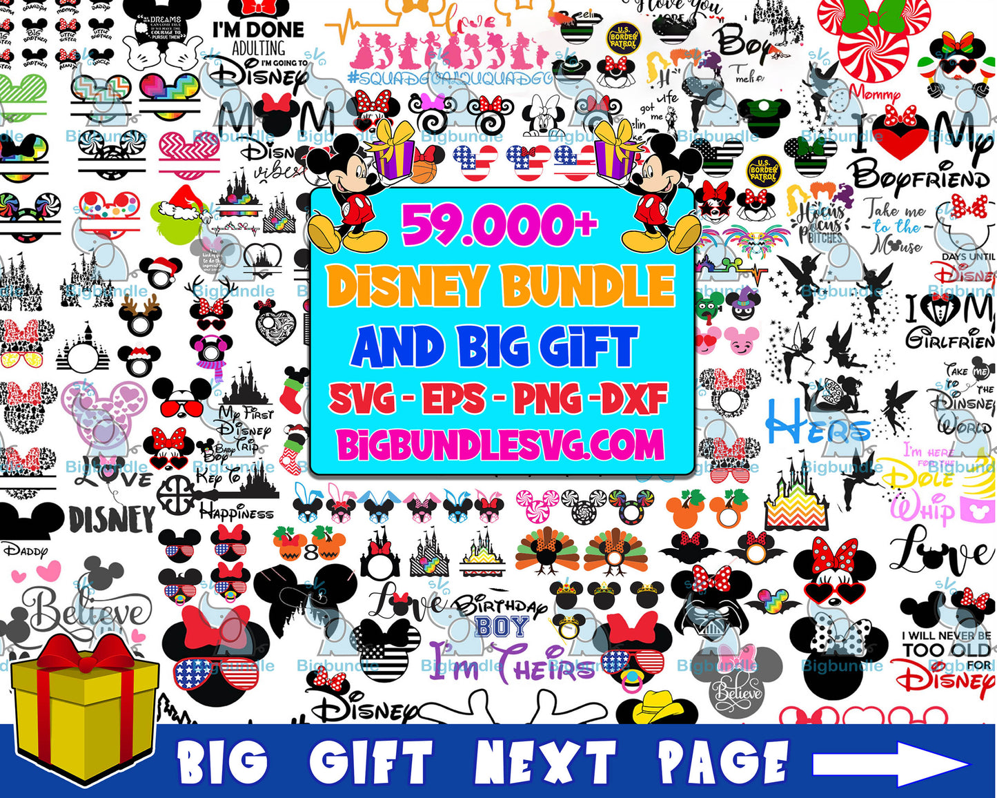 59.999+ file Disney bundle svg, Disney svg,dxf,png,eps, cricut , file cut , Silhouette, Digital Dowload