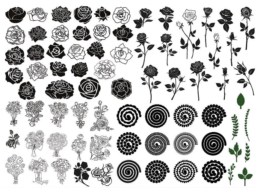 Flowers SVG Bundle - 2000+ files Flowers SVG, EPS, PNG, DXF for Cricut, Silhouette