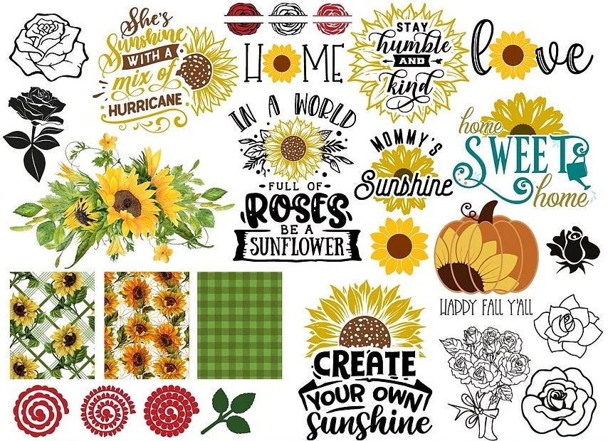 Flowers SVG Bundle - 2000+ files Flowers SVG, EPS, PNG, DXF for Cricut, Silhouette