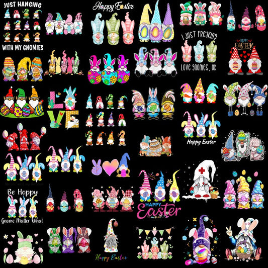 Easter Gnome PNG Bundle - 37+ files Easter Gnome PNG for Cricut, Silhouette