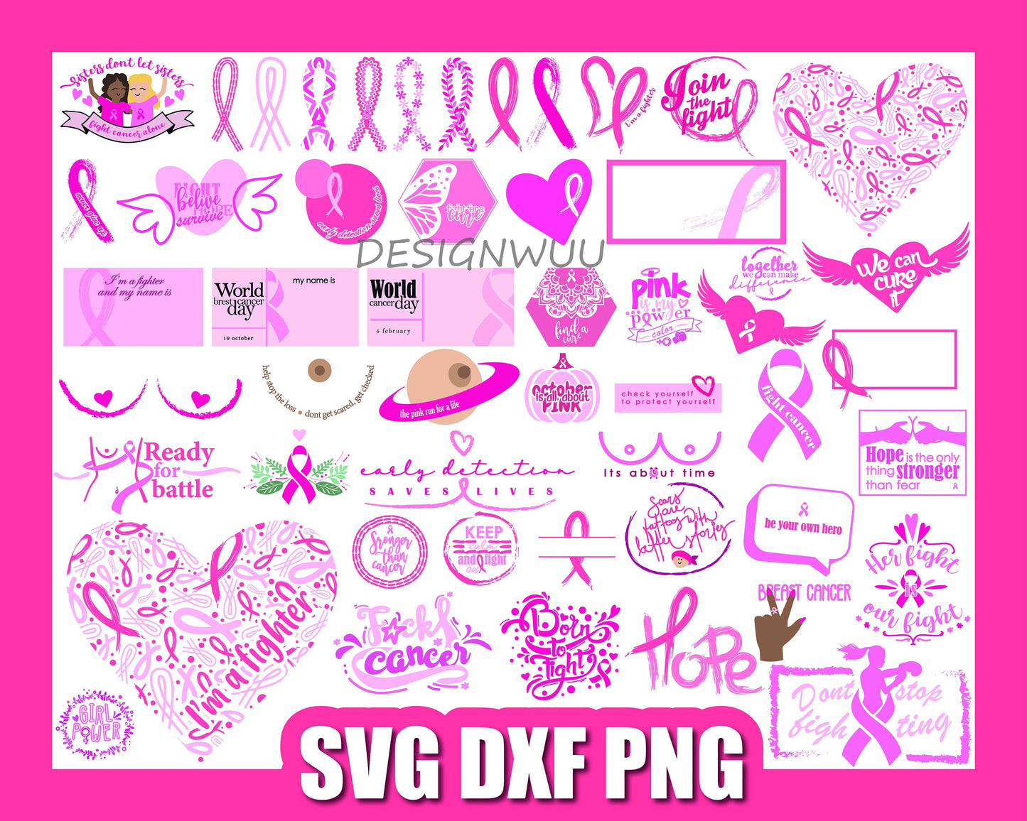 Cancer SVG Bundle - 300+ files Cancer SVG, EPS, PNG, DXF for Cricut, Silhouette