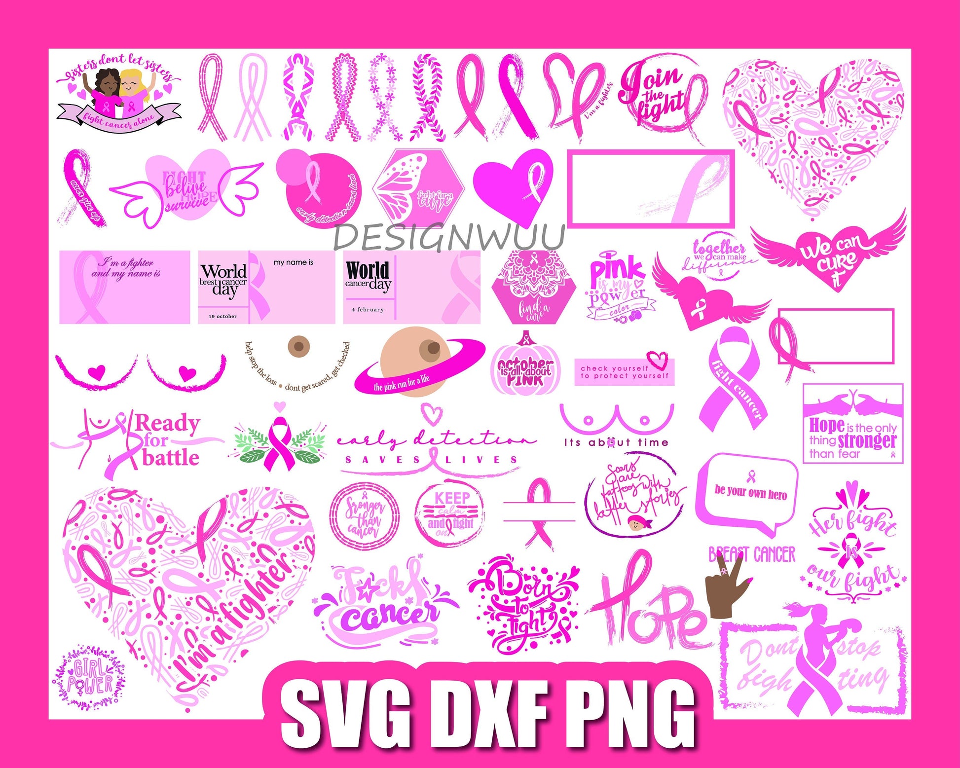 Cancer SVG Bundle - 300+ files Cancer SVG, EPS, PNG, DXF for Cricut, Silhouette