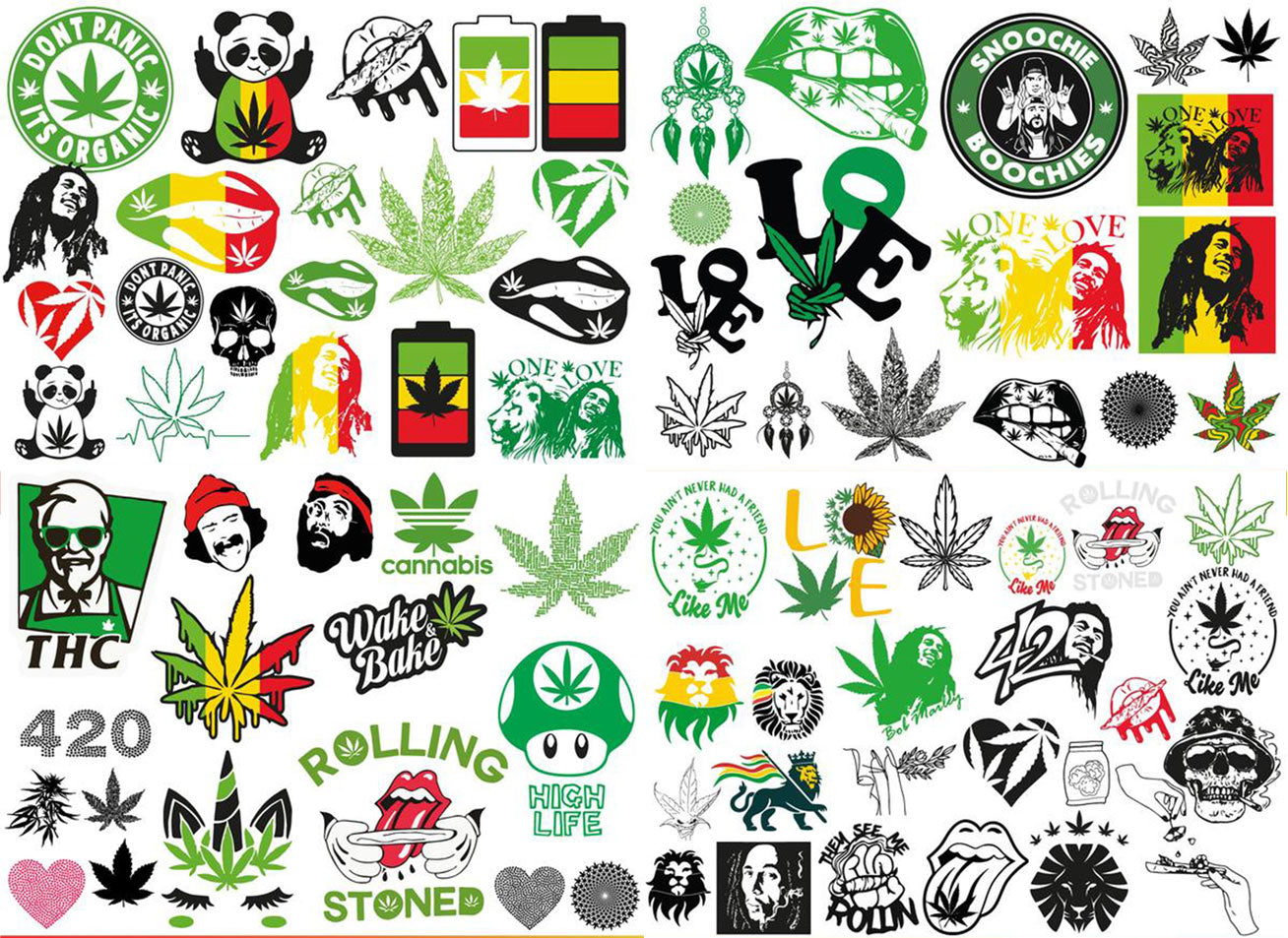 Rasta SVG Bundle - 1300+ files Rasta SVG, EPS, PNG, DXF for Cricut, Silhouette